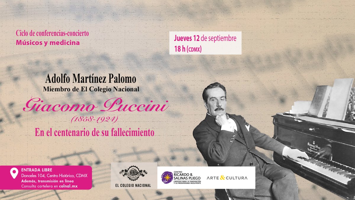 #HOY hay conferencia y #conciertoenvivo con Verónica Alexanderson (mezzosoprano), Sergio Vázquez (pianista), <a href="/AlanPingarron/">Alan Pingarrón</a> (tenor), <a href="/MarcellaChaconS/">MarcelaChacon</a> (soprano) y <a href="/ceron_baritono/">Josué Cerón</a>. 

🎟Entrada libre  📅Jueves 12 de septiembre, 18h  
👉 colnal.mx/agenda/giacomo…  

@arteyculturags