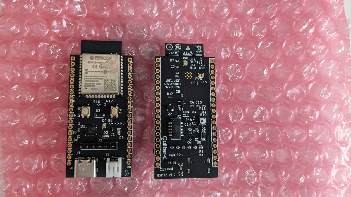 check out this ESP32 board I co-designed with <a href="/quilterai/">Quilter</a> and fabbed <a href="/MacroFab/">MacroFab</a> ... everything works perfectly 😁☀️I'm so happy with how it turned out!