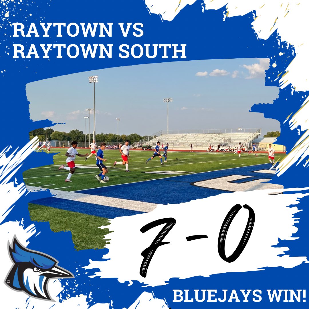 RaytownHigh's tweet image. 🏆⚽️ Bluejay boys soccer clinches the win over the Cardinals! Way to go boys! #jayway