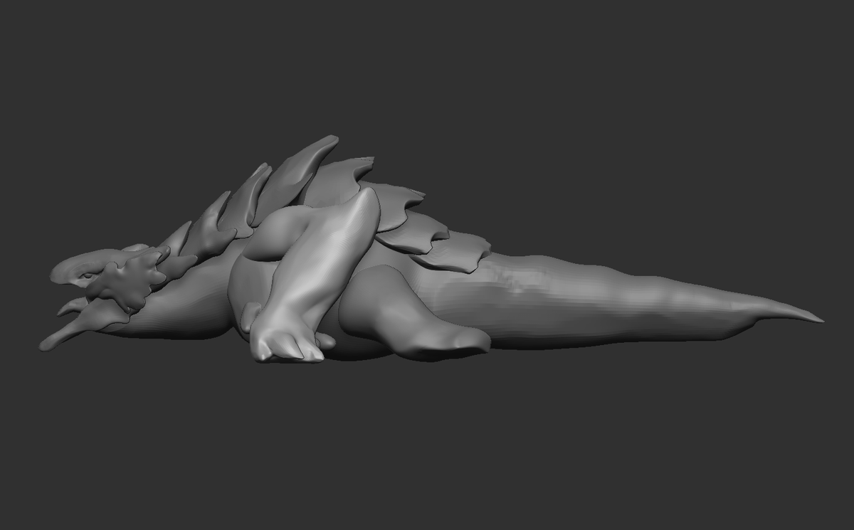 iamthe_eel's tweet photo. Now with the final rendition of my desert dragon coming, I actually decided to model my desert dragon to help me with the views as well, and also just because I wanted to do it. https://t.co/ZRX7H33thM