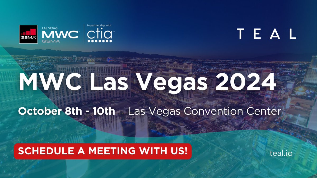 🚀 Excited to announce our attendance at MWC Las Vegas from Oct 8-10! As the first US-based company to certify our eUICC platform with the GSMA, TEAL is pioneering eSIM technology. Let’s connect in Vegas! 🌎📆 linkedin.com/feed/hashtag/?…
#MWC2024 #IoT #eSIM #Connectivity #5G
