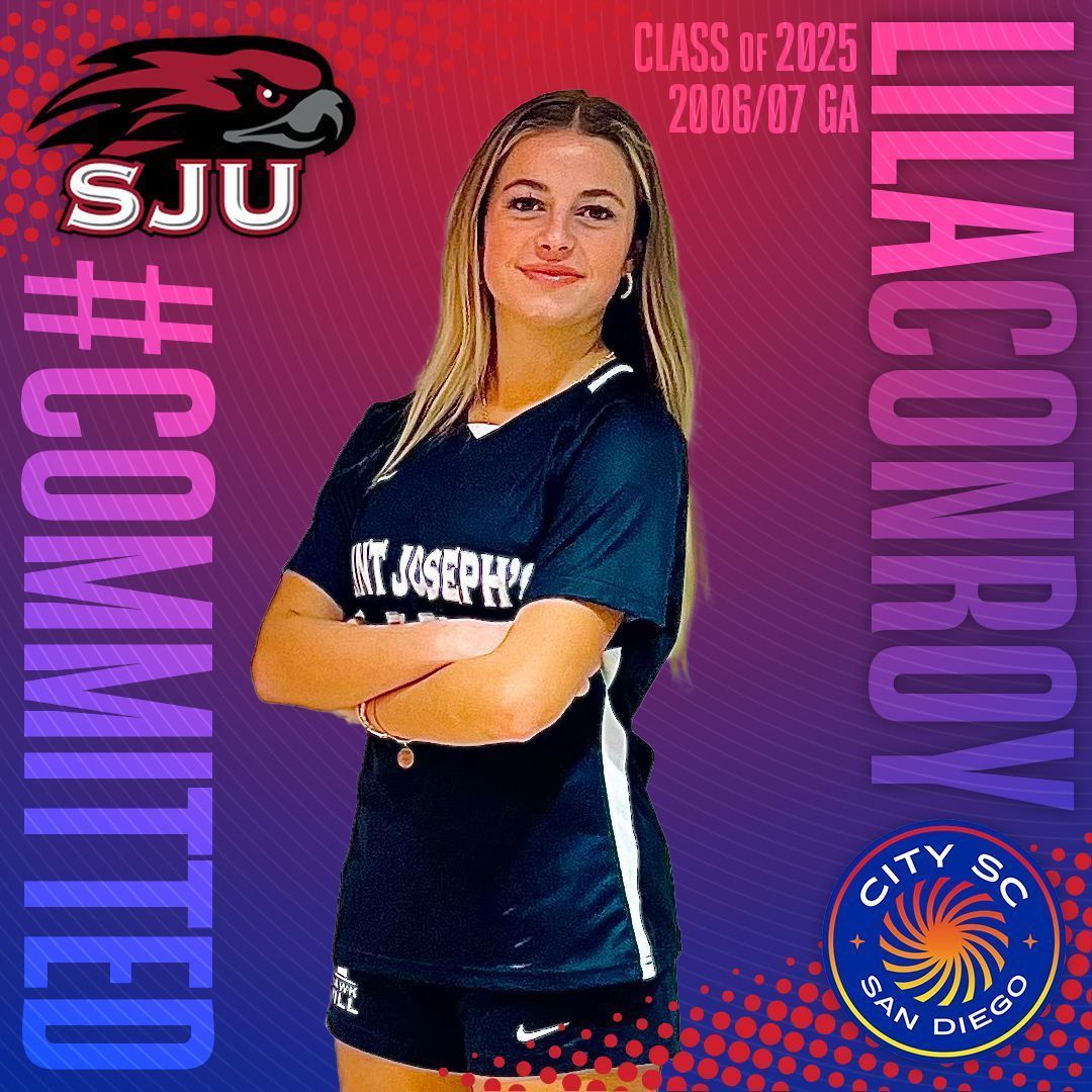 Congratulations <a href="/2025LilaConroy/">Lila Conroy</a>! Best of luck in Philadelphia! 🙌 👊 

<a href="/SJUHawks_WSoc/">SJU Hawks Women's Soccer</a> <a href="/GAcademyLeague/">Girls Academy</a> 

#OurCity #PlayerDevelopment #GirlsAcademy #NCAA #Committed #ClassOf2025 #WeAreCitySC #THWND