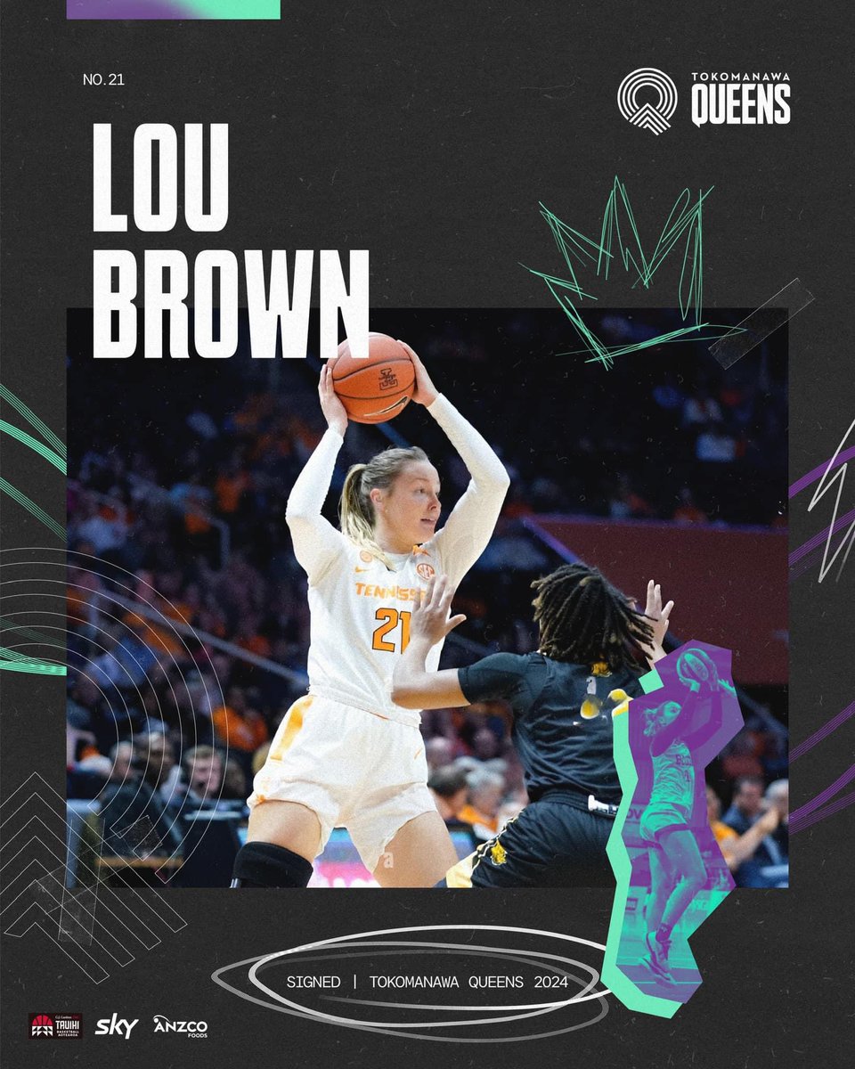 TOKOMANAWA QUEENS (@tokomanawaqueen) on Twitter photo Here comes our Double Double Queen <a href="/loubrown721/">Lou Brown</a> and 2nd <a href="/LadyVol_Hoops/">Lady Vols Basketball</a> alumni to join <a href="/TauihiNZ/">Tauihi Basketball Aotearoa</a> this season. A two time WNBL Champion, Lou Brownβs leadership and tenacity to compete is why you recruit an elite 3-level scorer who is equally tough inside. Welcome to the 04 Louπ Here comes our Double Double Queen <a href="/loubrown721/">Lou Brown</a> and 2nd <a href="/LadyVol_Hoops/">Lady Vols Basketball</a> alumni to join <a href="/TauihiNZ/">Tauihi Basketball Aotearoa</a> this season. A two time WNBL Champion, Lou Brownβs leadership and tenacity to compete is why you recruit an elite 3-level scorer who is equally tough inside. Welcome to the 04 Louπ