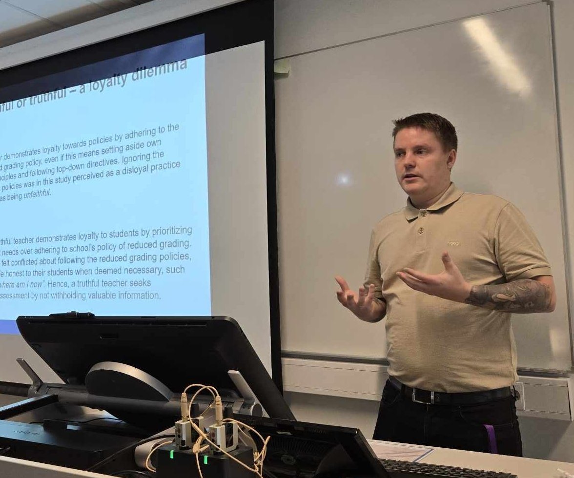 Thanks for the invitation to present my PhD project for the German visitors at the International Vocational Education and Training Research Group at <a href="/NTNU/">NTNU</a>. It was a interesting conversation afterwards about the assessment system in Germany vs Norway and the reduced grading trend.