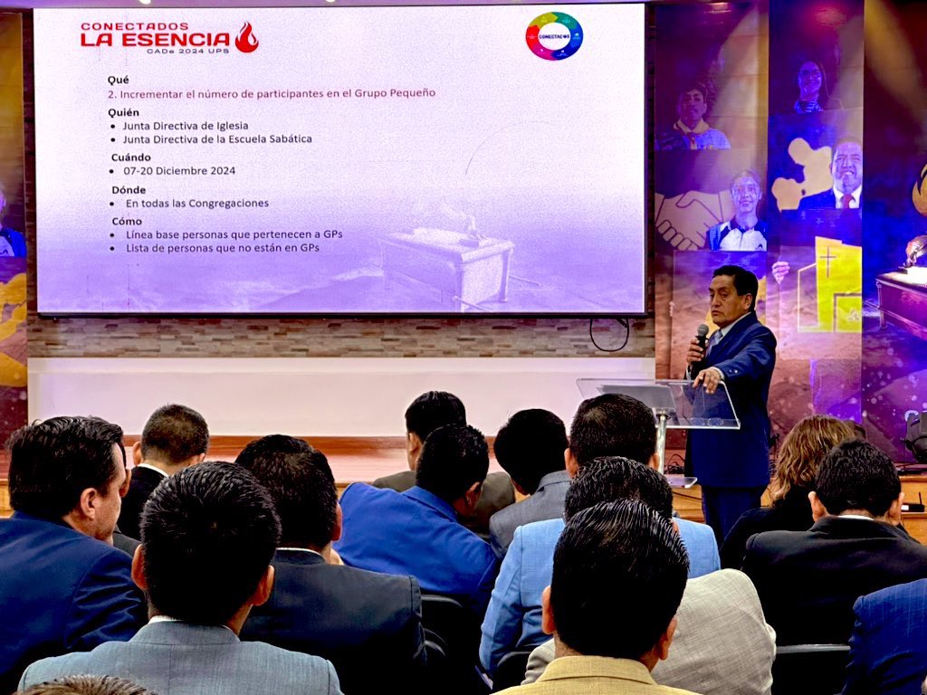 AdventistasUPS's tweet image. 🔴 #HOY | En el #CADEUPS2024. Esta mañana se realizó un diálogo sobre las propuestas que aportarán estrategias para el desarrollo del programa #CONECTADOS, para el año 2025, en los 7 campos administrativos de la Unión Peruana del Sur. 

#Día2
