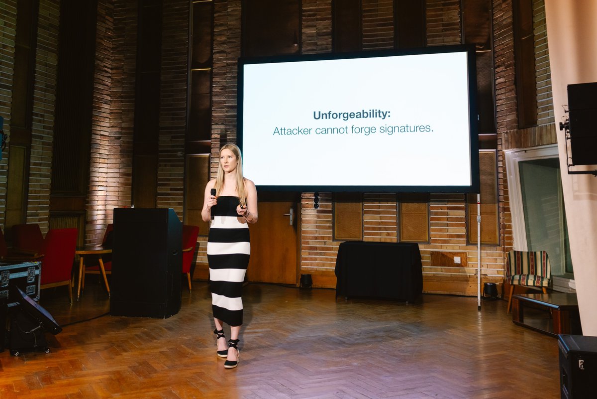 Elizabeth Crites (@e1izabethcrites) on Twitter photo My <a href="/Web3summit/">Web3 Summit</a> talk on Multi-Party Schnorr Signatures is available here: youtube.com/watch?v=4IYm6C… and slides here: elizabeth-crites.github.io/activities.html
I gave a very high-level overview of this research area and standardization efforts, at a slow pace because my clicker was malfunctioning :) My <a href="/Web3summit/">Web3 Summit</a> talk on Multi-Party Schnorr Signatures is available here: youtube.com/watch?v=4IYm6C… and slides here: elizabeth-crites.github.io/activities.html
I gave a very high-level overview of this research area and standardization efforts, at a slow pace because my clicker was malfunctioning :)