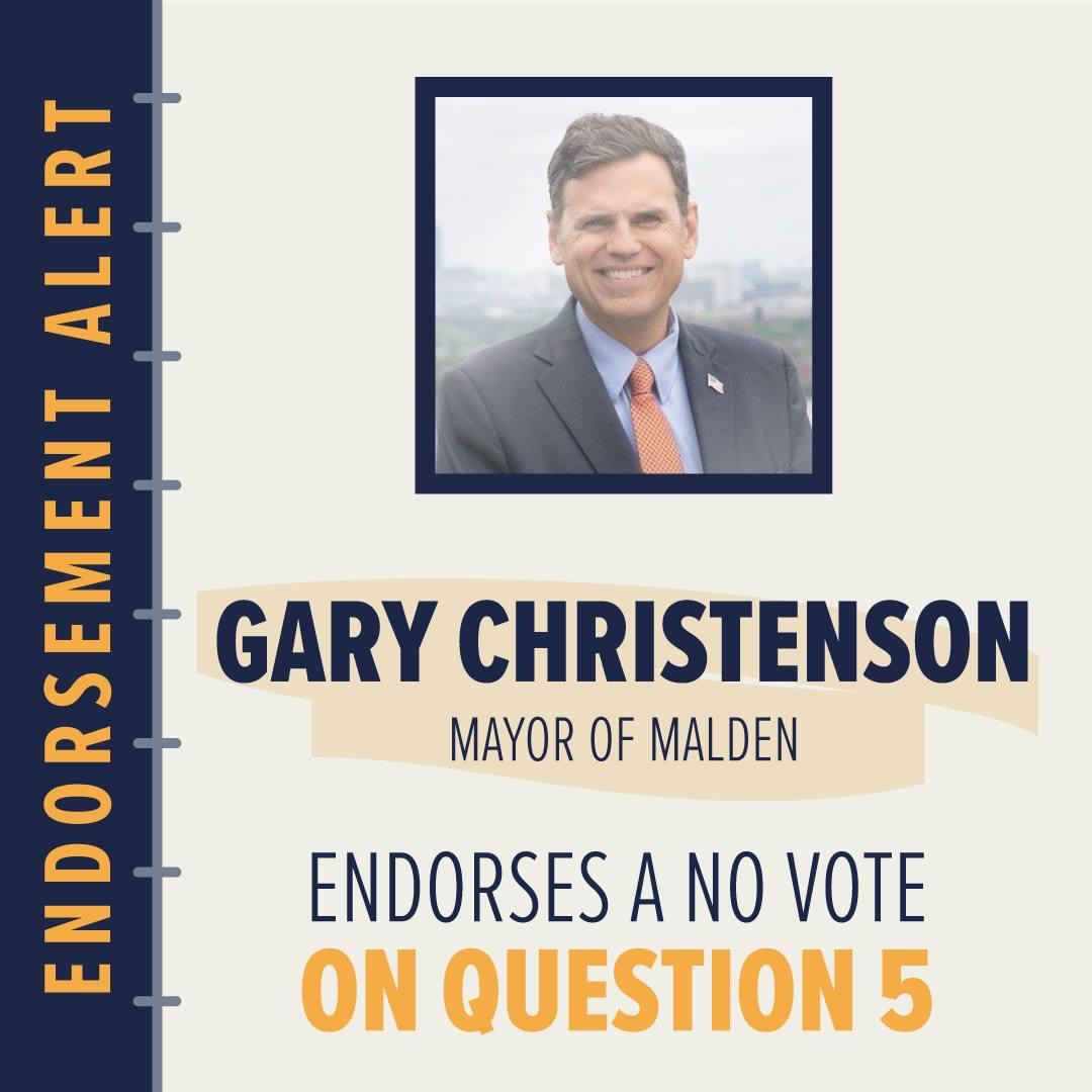 protecttips's tweet photo. BREAKING NEWS: Mayor Gary Christenson endorses NO on 5! Mayor Gary Christenson is part of the bipartisan group of Mayors representing thousands of neighborhood restaurants, servers, bartenders and other tipped employees. #NOon5 #SaveOurTips https://t.co/MotuFiOWzq