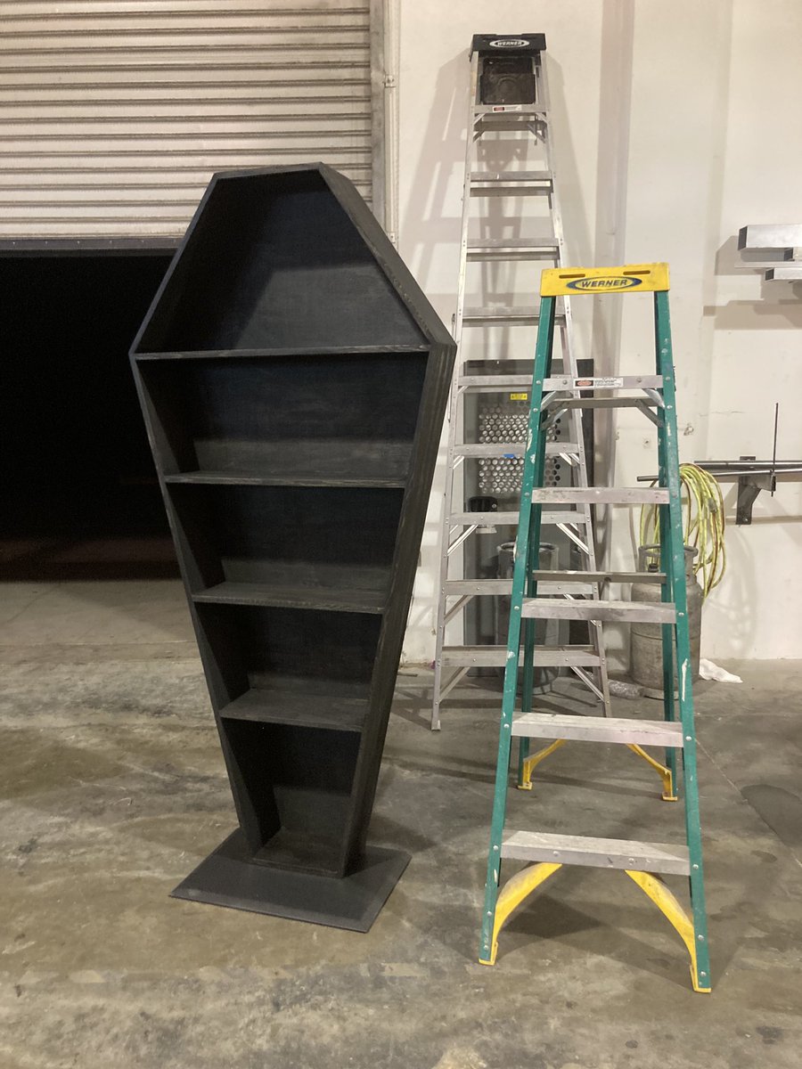 Oh_nikko's tweet photo. Anyone interested in a coffin shelf. This one sold,willing to make another. 6’ ladder for reference https://t.co/FZdZeVlaAj