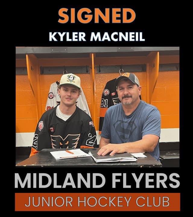 The Flyers are excited to announce that Kyler MacNeil has signed for his OA season. With three seasons in the PJHL under his belt, Kyler brings a wealth of experience, skill and leadership to the team. Welcome to Hanger Kyler!