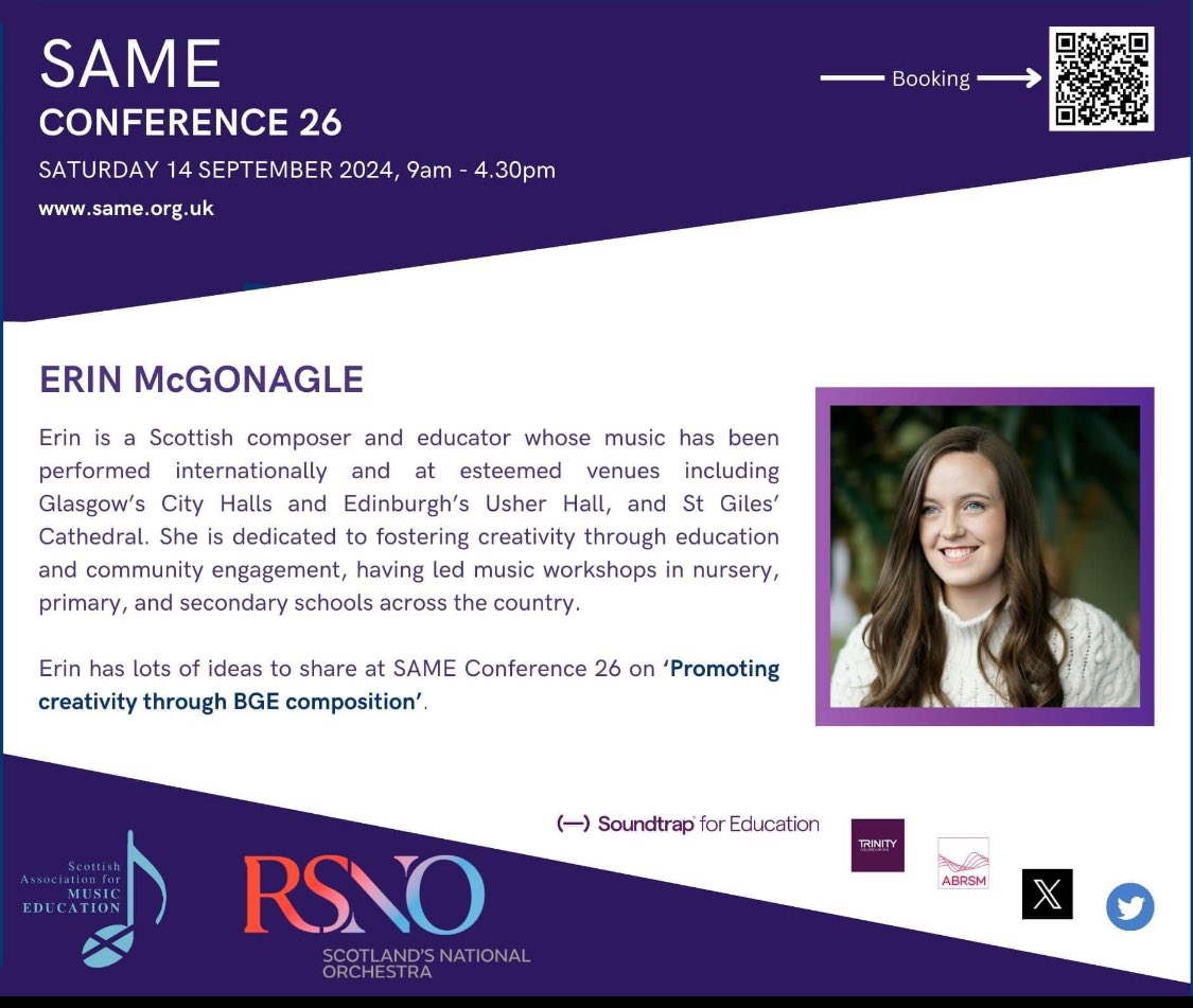 This Saturday I’m presenting at the Scottish Association of Music Education conference. I’m honoured to be included in this lineup of great composers and educators, discussing composition in the BGE classroom.