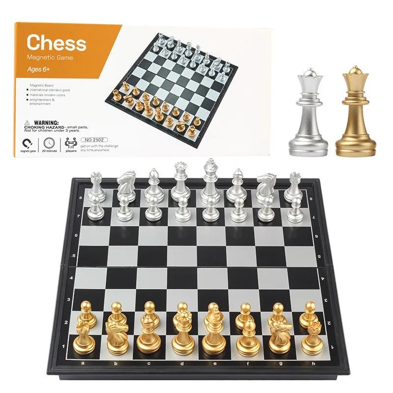 25×25 Magnetic Folding Chess Set – Portable 2-Player Board Game for Kids &amp; Adults buff.ly/3AU7H5W