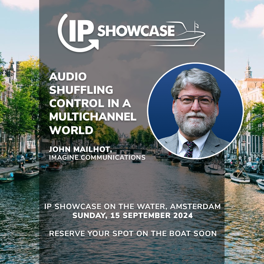 Imagine_Comms's tweet image. 🚤 Set sail with us at the IP Showcase on the Water!

Join John Mailhot for an insightful talk on “Audio Shuffling Control in a Multichannel World.”

📆 Date and time: 15 September, 11 am
🔗 Register here: myimagine.tech/3TmCcrC

@ibcshow #IPShowcase #IBC2024