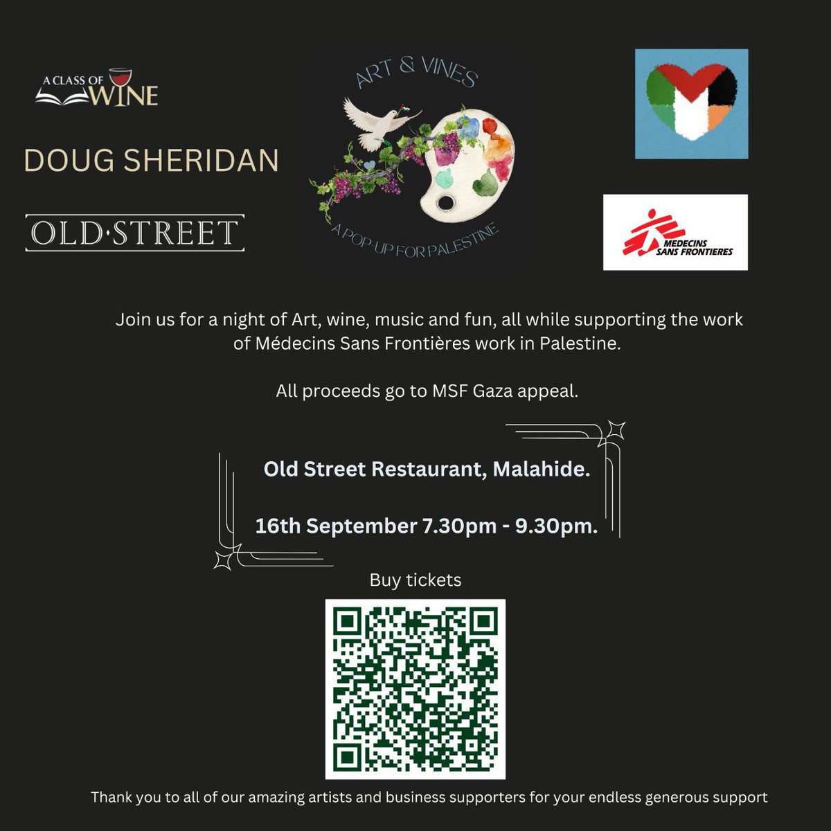 Monday evening. Great cause. BEAUTIFUL venue. ❤️❤️ <a href="/oldstreetdublin/">Old Street Restaurant</a>