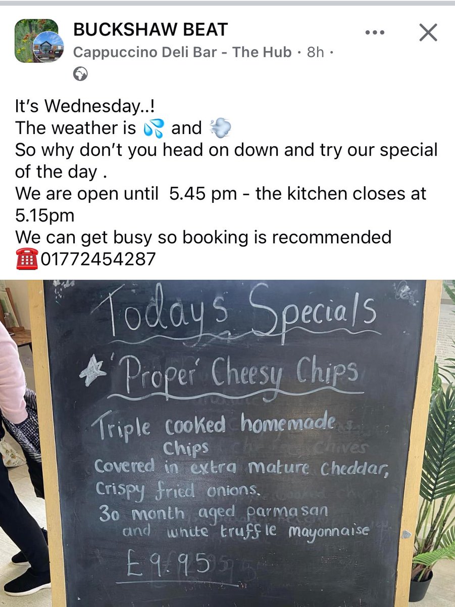 It’s not just you <a href="/PaddyMcGuinness/">Paddy McGuinness ❤️</a>! Dread to think what weather was expected on Buckshaw Village today… 
💦💨
Nobody want that on their proper cheesy triple cooked chips!