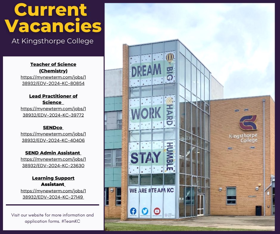 Come and join the team! <a href="/qoe_kc/">#TeamKC</a> <a href="/KingsthorpeCo/">Kingsthorpe College</a>