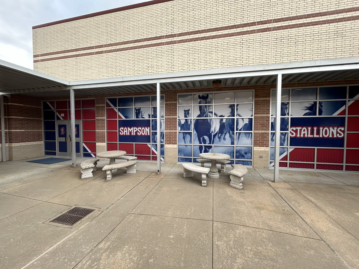 Sign Champ (@thesignchamp) on Twitter photo New window graphics for the Sampson Stallions give this outdoor courtyard a whole new look while providing privacy to those inside the building! <a href="/SampsonElem/">Sampson Elementary</a> #brandyourschool #schoolgraphics #customsigns #windowgraphics #graphicdesign #graphics New window graphics for the Sampson Stallions give this outdoor courtyard a whole new look while providing privacy to those inside the building! <a href="/SampsonElem/">Sampson Elementary</a> #brandyourschool #schoolgraphics #customsigns #windowgraphics #graphicdesign #graphics