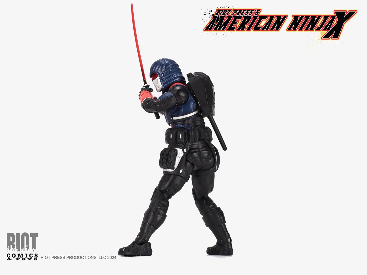 PatrickThomasP1's tweet photo. American Ninja X! Coming soon from Riot Press! Manufactured by Ramen Toy! Stay tuned for more details!  Comic book and 6 inch action figure! @RiotPressComics @KoniWaves @ramentoy1 #riotpress #ramentoy #hauntedpizza @BigBadToyStore https://t.co/OyrsKTBIE6