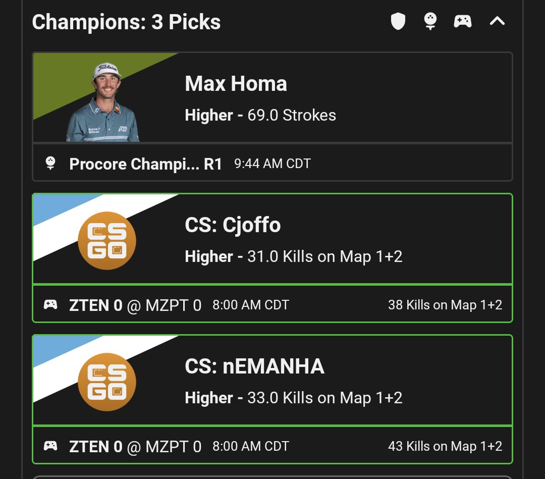 InfiniteParlay's tweet photo. All down to golf boy! Big greens ✨
#GamblingX #GamblingCommunity #prizepickscfb #underdog #fanduel  #DraftKings #bettingsports #CFB #cfbpicks #prizepicksmlb #gamblingpicks #fypシ゚ #prizepickswnba #wnba #mlb https://t.co/1OCxkLAr0C