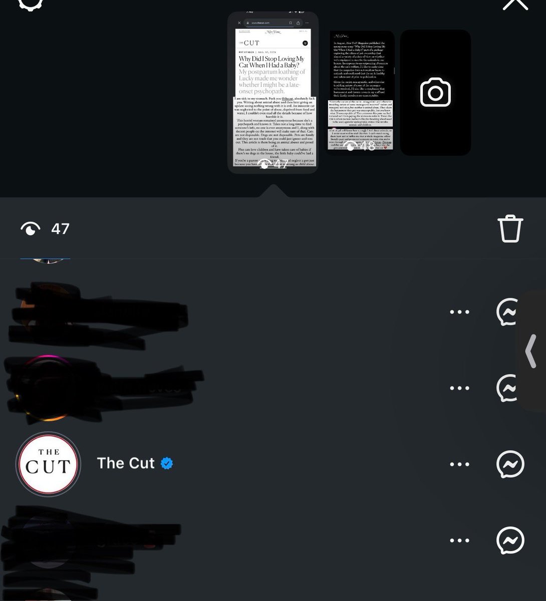 piinkvellvet's tweet photo. when you’re too “busy” to make an update about the safety of an abused cat that you wrote about, but not busy enough to stalk the people genuinely concerned for him. Go to hell @TheCut, you’re all horrible people. Save Lucky the cat. #justiceforlucky #saveluckythecat #savelucky https://t.co/zSvY66pNIl