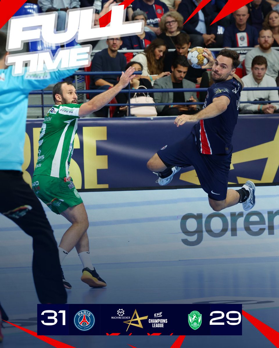 psghand's tweet photo. Entrée en lice européenne réussie pour nos Parisiens qui ont vu Pelister revenir tout près en fin de match. 

Les 2️⃣ points sont pour Paris, rendez-vous à Veszprém la semaine prochaine, pour un choc ! Avant cela il faudra aller chez le néo européen Limoges pour la 2ème journée de championnat ! 

#AllezParis #PSGPEL