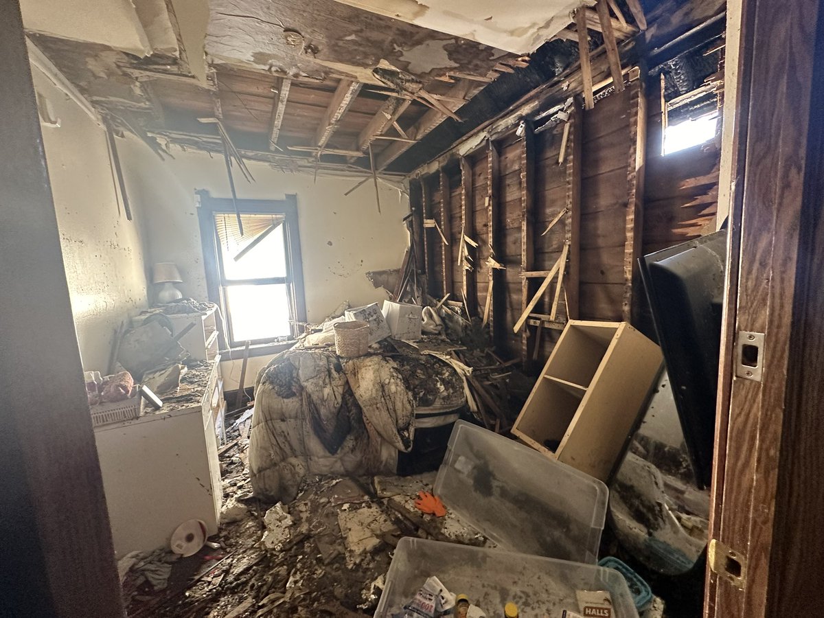 NijhawanShaina's tweet photo. Just some of the aftermath of a fire that ripped through a West Washington home, displacing six college students @wmtv15news https://t.co/affdLEjZF7
