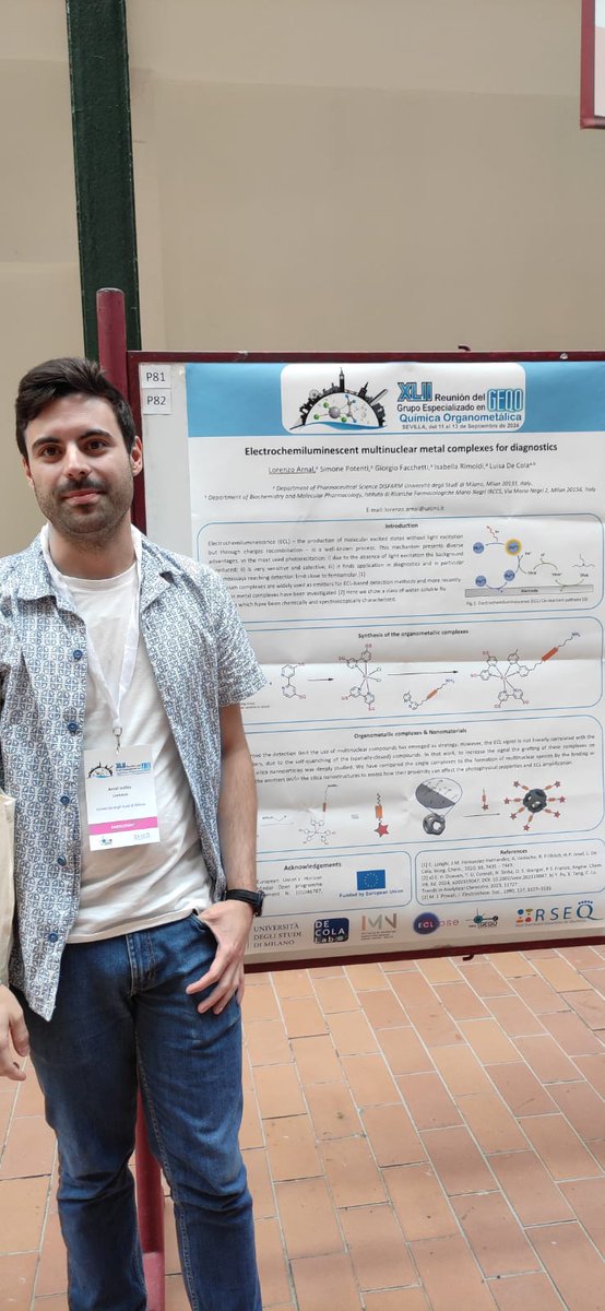 Our postdoc L. Arnal Valles at the XLII Congress of the Specialized Group of Organometallic Chemistry in Seville #GEQO 🎉✨️ <a href="/ECLipse_eic/">ECLipse</a>