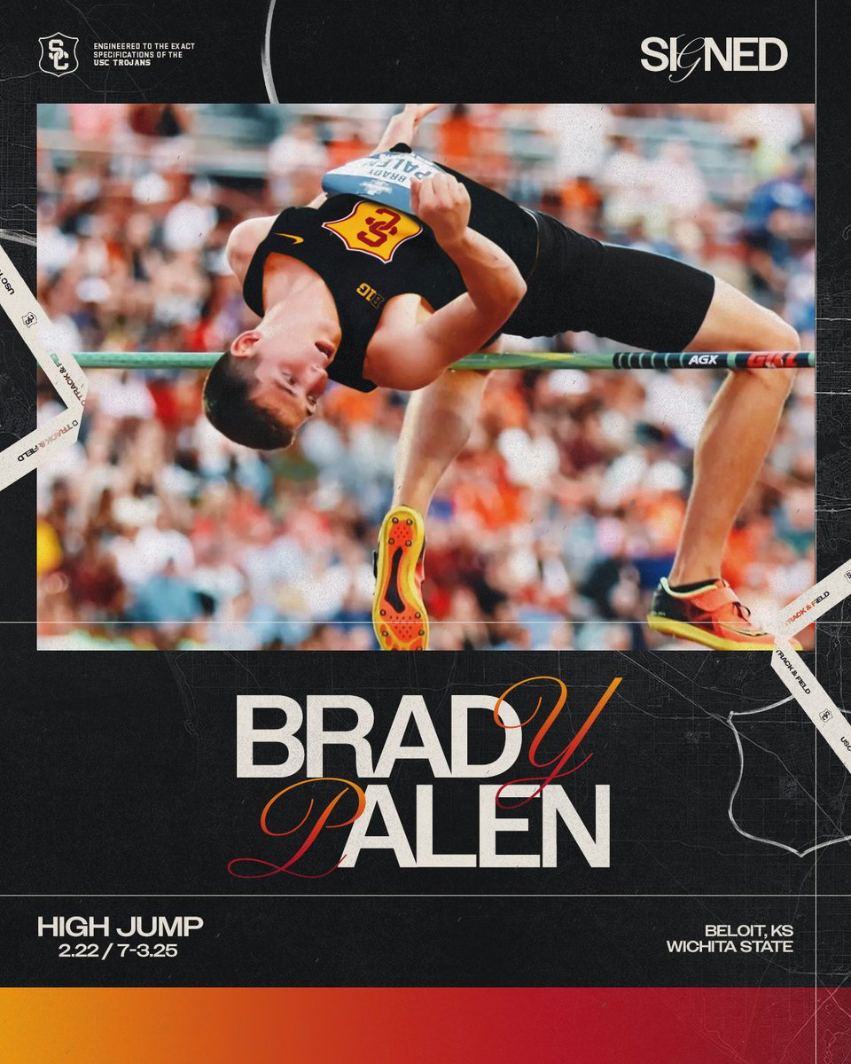 Welcome to the #TrojanFamily, Brady Palen!

Palen has earned First Team All-American honors in both the indoor and outdoor high jump.