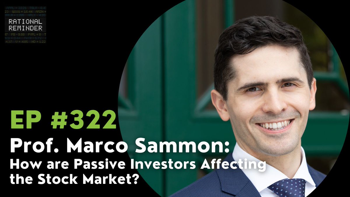 Rational Reminder Podcast (@rationalremind) on Twitter photo Episode 322 - Prof. Marco Sammon: How are Passive Investors Affecting the Stock Market?
rationalreminder.ca/podcast/322
<a href="/mcsammon19/">Marco Sammon</a> Episode 322 - Prof. Marco Sammon: How are Passive Investors Affecting the Stock Market?
rationalreminder.ca/podcast/322
<a href="/mcsammon19/">Marco Sammon</a>