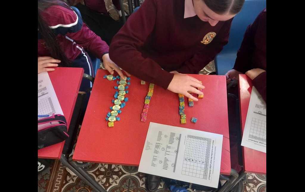 CavanLoreto's tweet photo. Investigating mean and deviation in Statistics today was extra sweet for our TY students thanks to the 'Distribution of Sweets' activity. They sharpened their skills and even got to enjoy the tasty treats afterwards! Engaging, fun, educational #MathsInAction #imta #projectmaths https://t.co/EEa2JZsLhF