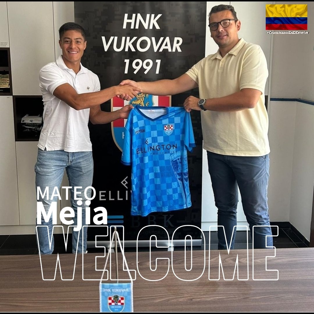 🚨OFICIAL🚨

🇨🇴✍️Mateo Mejía mediocampista de 21 años es nuevo jugador del HNK Vukovar (Segunda División de Croacia), llega procedente de Independiente Santa Fe Sub20.