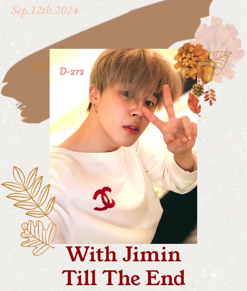 shinochimi1317's tweet photo. ☪️D-272
JIMIN JIMIN JIMIN ✨✨🐥
OUR PRECIOUS JIMIN 🌟
Miracle Of October 🍁
WITH JIMIN TILL THE END
#WithJiminTillTheEnd 🩵
#WeLoveYouJimin 💛
#Jimin_MUSE  #Jimin_Who  
#JIMIN #ParkJimin #지민 
#WeLoveYouBTS 
#BTSARMYFOREVER 💜
#BTSARMYPROMISE2025 💜
#D272 https://t.co/glwDdXQ6Ej