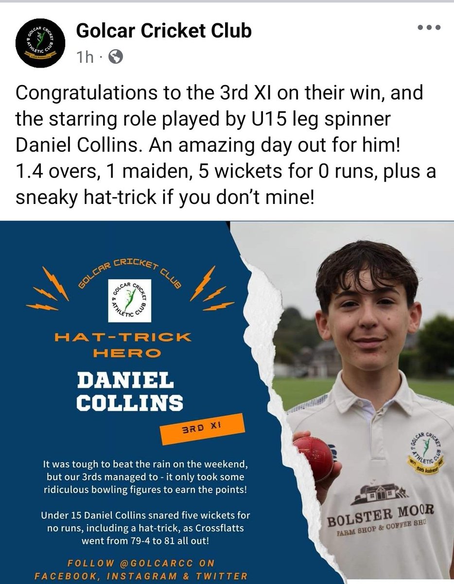 Sarah Collins (@sarahearlyyears) on Twitter photo I've watched cricket since I could sit up in a pram. My dad played until he died in 2017. This one started playing when he was 7.
Could not be prouder. I've watched cricket since I could sit up in a pram. My dad played until he died in 2017. This one started playing when he was 7.
Could not be prouder.