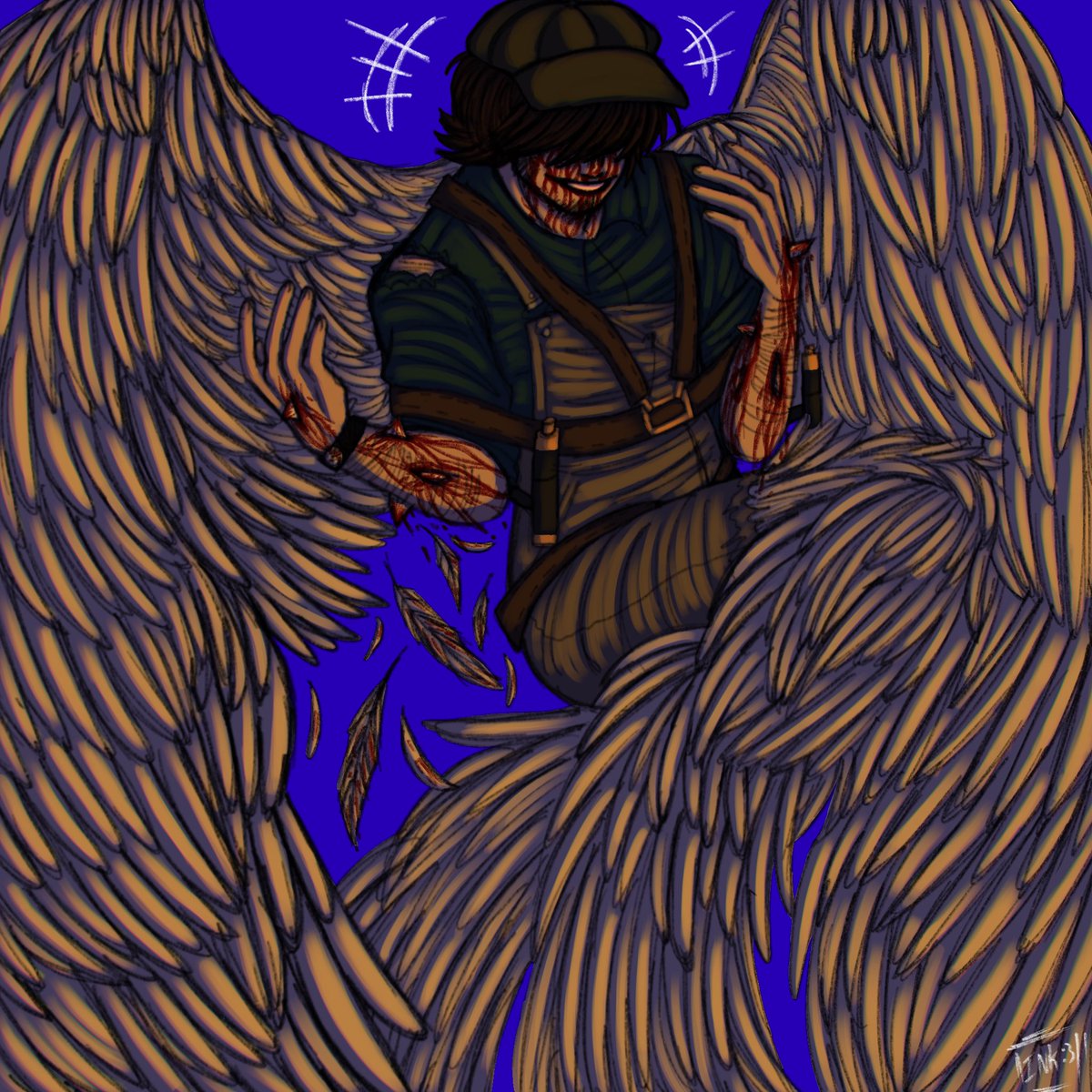 reireisushi's tweet photo. Bird man 🧢🪽 (fallen Angel)
.
.
.
.
.
[[tags]] #IdentityV #IDV #identity5 #IdentityVfanart #idvfanart #albertwayne #idvalbert #identityvalbert #fallenangel #hunteralbert #digitalart #procreate #artist 💙 https://t.co/phreVMze4N
