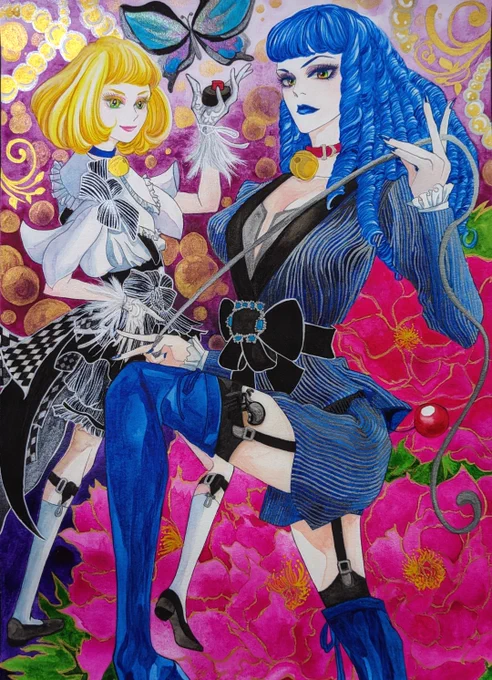 #私はこういう絵描きです見た絵描き全員参加 #絵描きさんフォロバ100#芸術展示会 #ART祭耽美なドラえもんを描いてます男女逆転したり、日常/非日常な絵を描くのが好きです。※4枚目のドラミの髪型とお衣装はミッツー様()のデザインです。 
