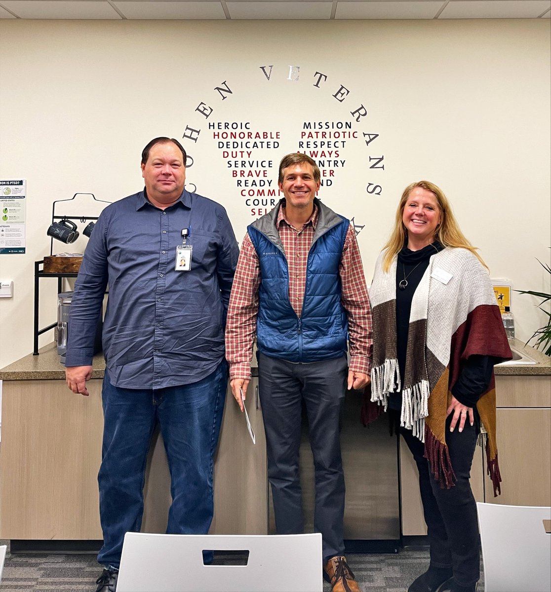 I met with the Chief Executive Officer of <a href="/AKBehavioral/">Alaska Behavioral Health (formerly ACMHS)</a>, Jim Myers as well as MaryBeth Goodman, Clinic Director of the Steven A. Cohen Military Family Clinic at AKBH. The Cohen Clinic in Muldoon served over 1,400 Active Duty Service Members, Veterans and their families last year.