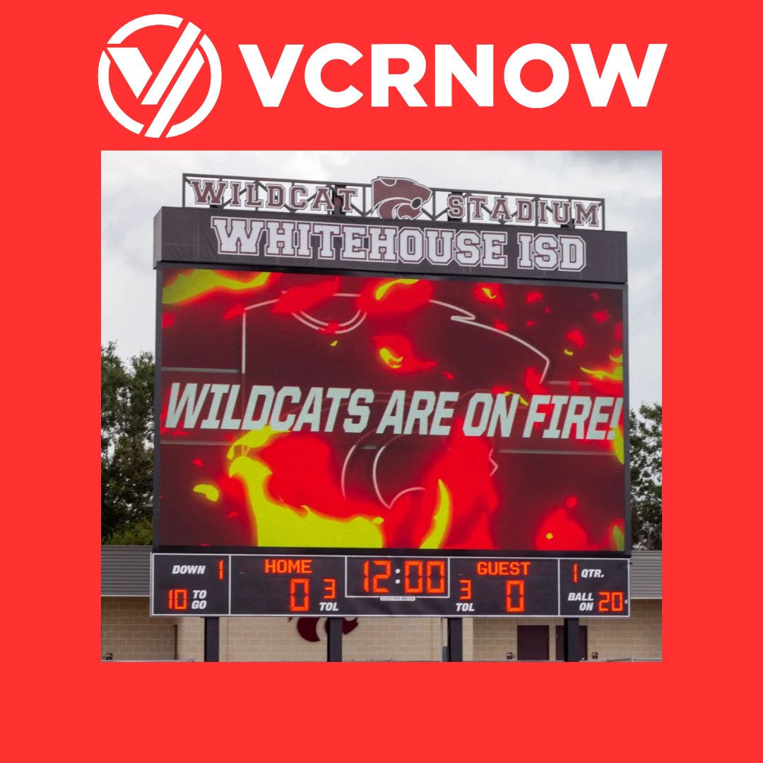 Another great @vcrnow partner school, <a href="/WhitehouseISD/">Whitehouse ISD</a> .  To see more information on this project and others like it, visit vcrnow.com/sports-portfol…. Email sales@vcrnow.com  for an onsite consultation with one of our sales experts. <a href="/THSCAcoaches/">THSCA</a> <a href="/OfficialTHSADA/">THSADA</a>  #scoreboard
