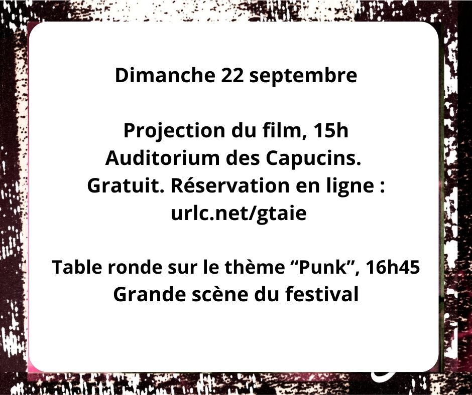 Brestenbulle's tweet photo. Et pour ceux qui en veulent encore, un table ronde est organisée autour du punk sur la grande scène du festival à 16h45 après la projection du film. https://t.co/HLwh9iaDnJ