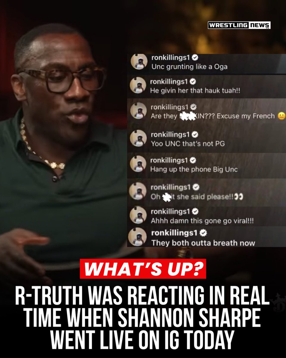 R-Truth was calling the action like JR during Shannon Sharpe’s IG Live. 😂