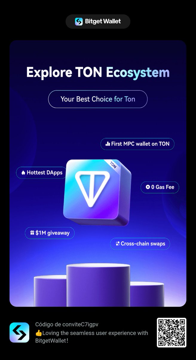 👍Loving the seamless user experience with Bitget Wallet! 
👀Discover the next hit on TON, SOL and Base before anyone else.
🔗Don't miss out: use my invite code to create a Bitget Wallet.
And join the TON Ecosystem Carnival, and share $1,000,000!
web3.bitget.com/tools/inviteLi…