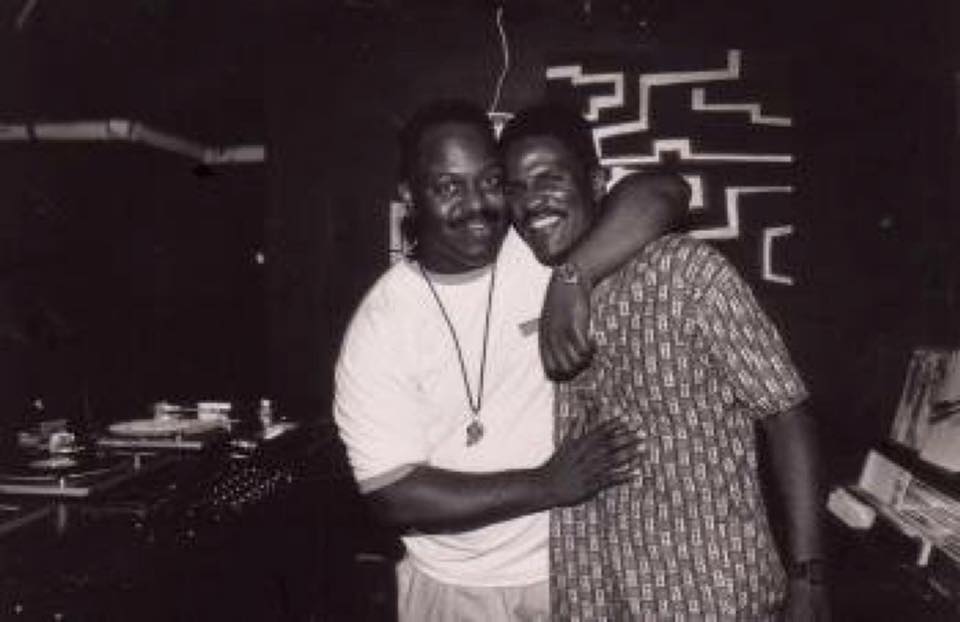 In the booth at Sound Factory Bar with Frankie Knuckles &amp; Kenny Carpenter