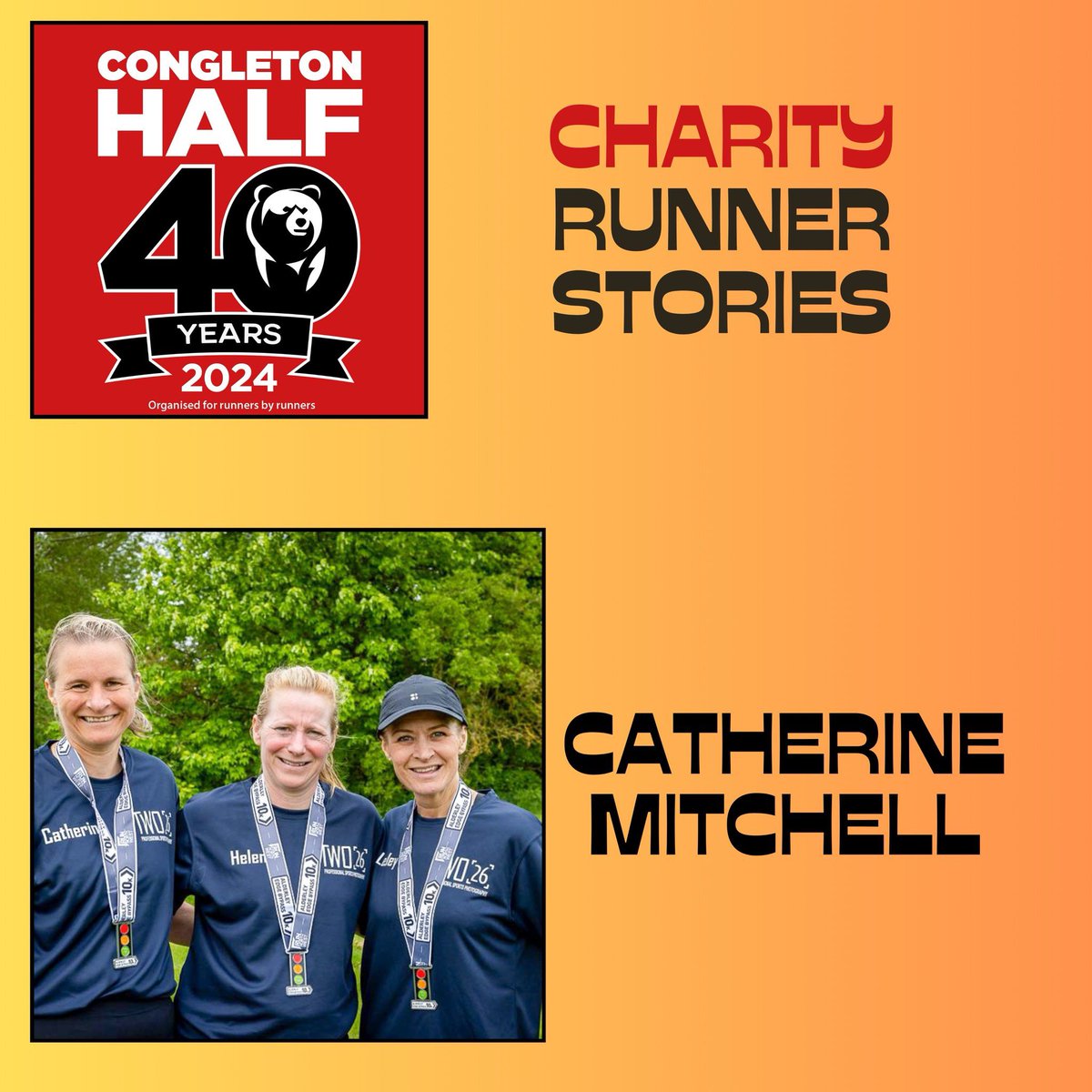 CongletonHalf's tweet photo. As part of our 40th anniversary celebrations, we are focusing on runners who are raising money for their chosen charity. 

In our second charity runner story, we meet Catherine Mitchell who is raising money for the PC Nicola Hughes Memorial Fund. https://t.co/93VLpQ7Xfa