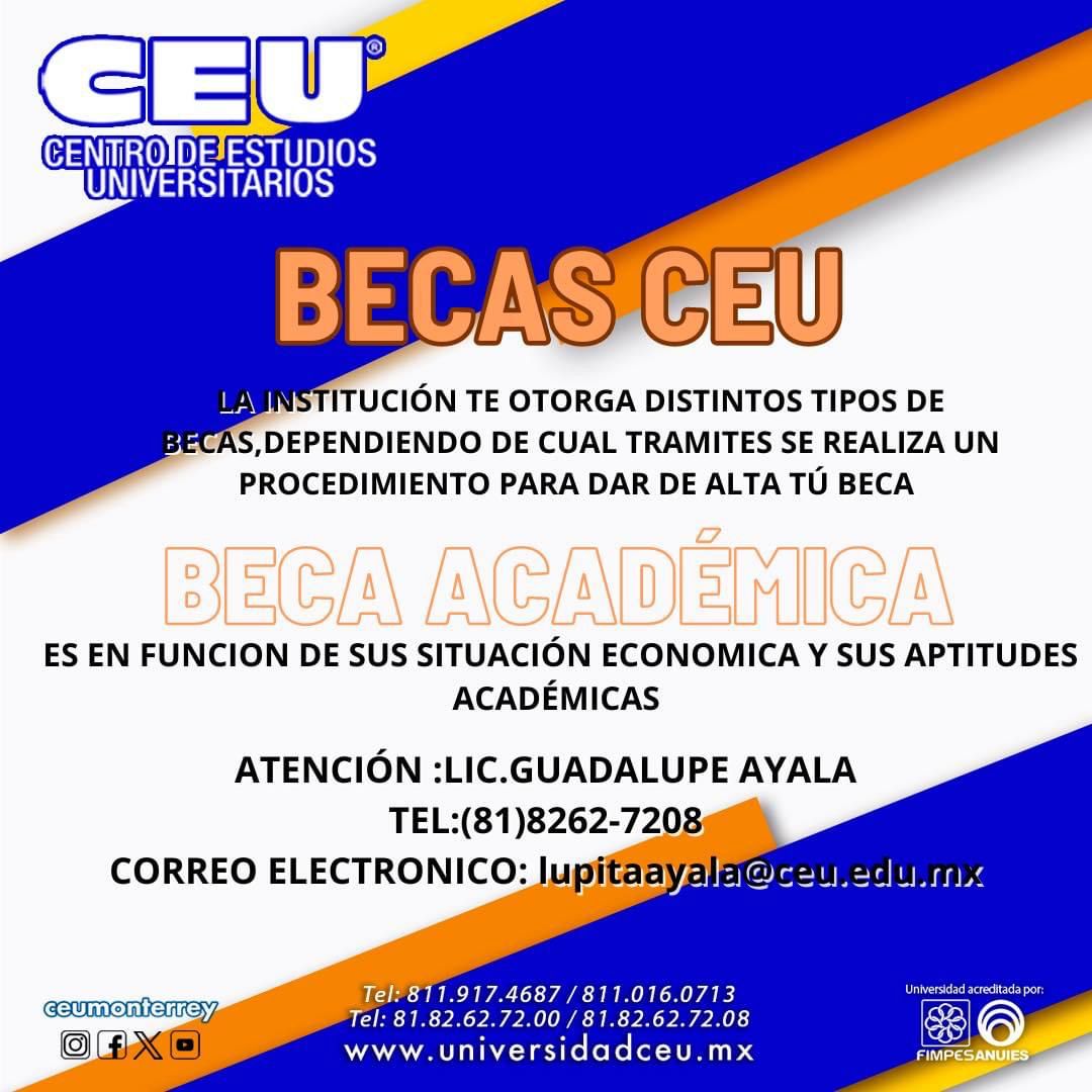 Recuerda que en el CEU tienes la opción de tramitar una beca para que sigas estudiando