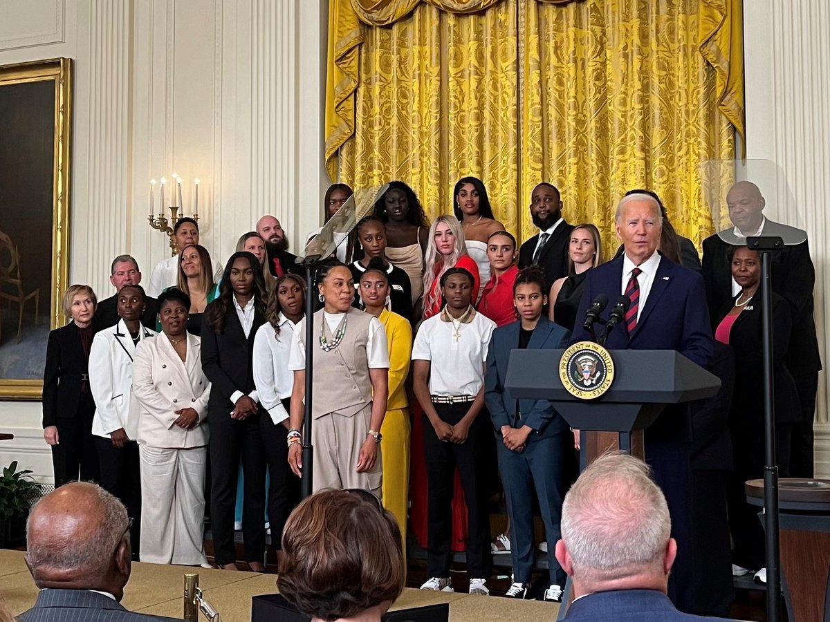 I was pleased to join <a href="/dawnstaley/">dawnstaley</a> and <a href="/GamecockWBB/">South Carolina Women's Basketball</a> at the White House yesterday to celebrate their perfect 2023-2024 season and third National Championship with President Biden.

Your success makes the entire state of South Carolina proud.