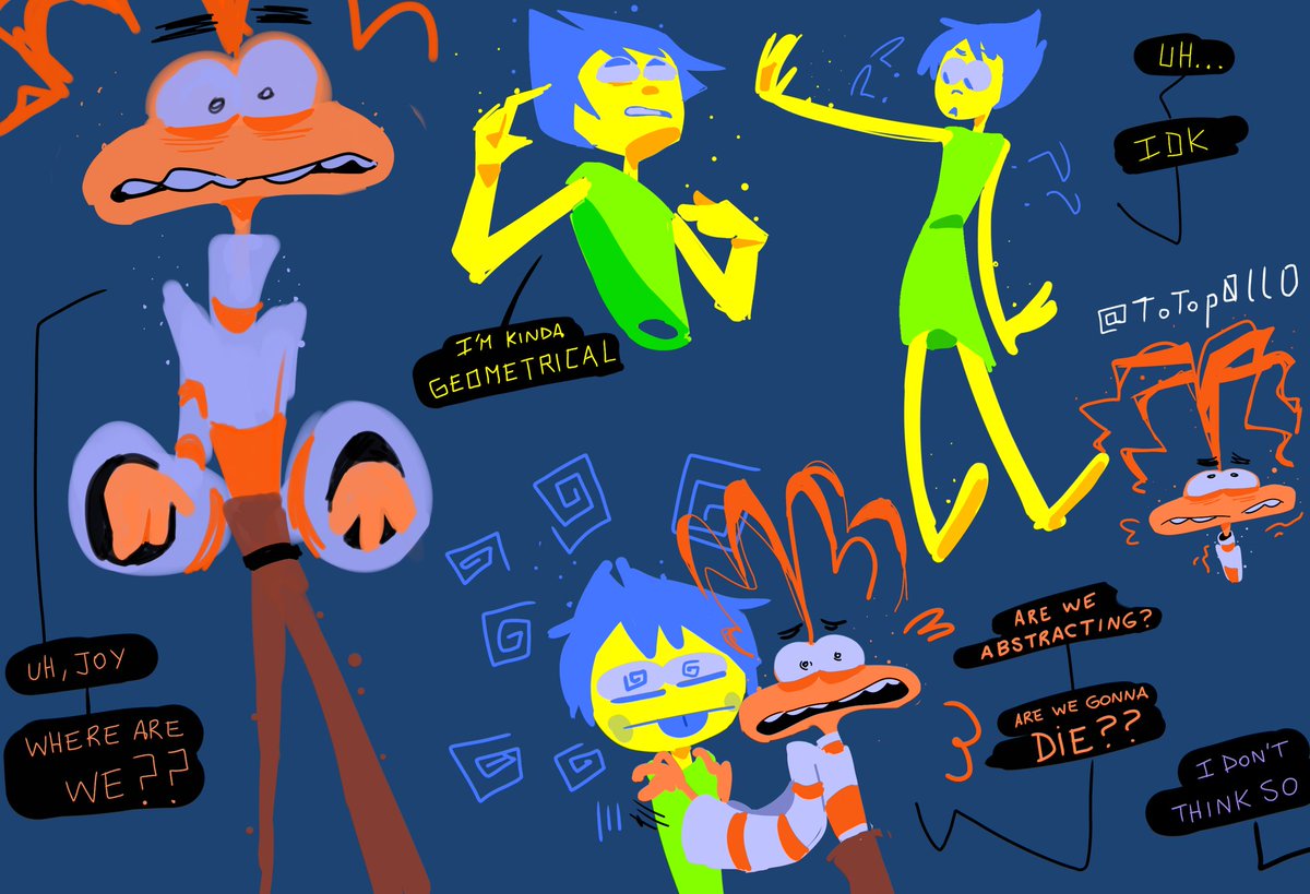 ToTop0llO's tweet photo. #InsideOut2 #InsideOut2fanart #joy #joyxiety #InsideOutAnxiety 

So i was feeling funky and i did this https://t.co/NfRvnlAgSf