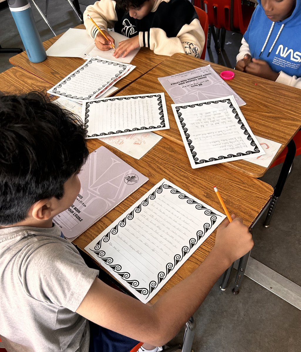 Grade 5/6s were thrilled to receive letters from my past students in New Zealand! 🇳🇿✉️ <a href="/AgnesHodgePS/">Agnes G. Hodge Public School</a> <a href="/GEDSB/">Grand Erie District School Board</a>