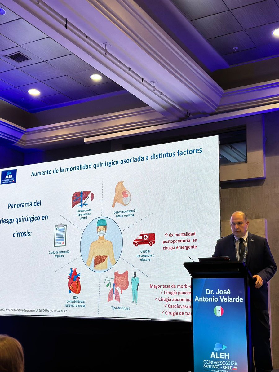 Agradecido con <a href="/alehlatam/">ALEH</a> por la invitación a este gran congreso. 🔍 La evaluación preoperatoria en pacientes con cirrosis es crucial para minimizar riesgos y complicaciones. 🏥✨ Abordar este desafío requiere un enfoque multidisciplinario 💪 #Cirrosis #EvaluaciónPreoperatoria
