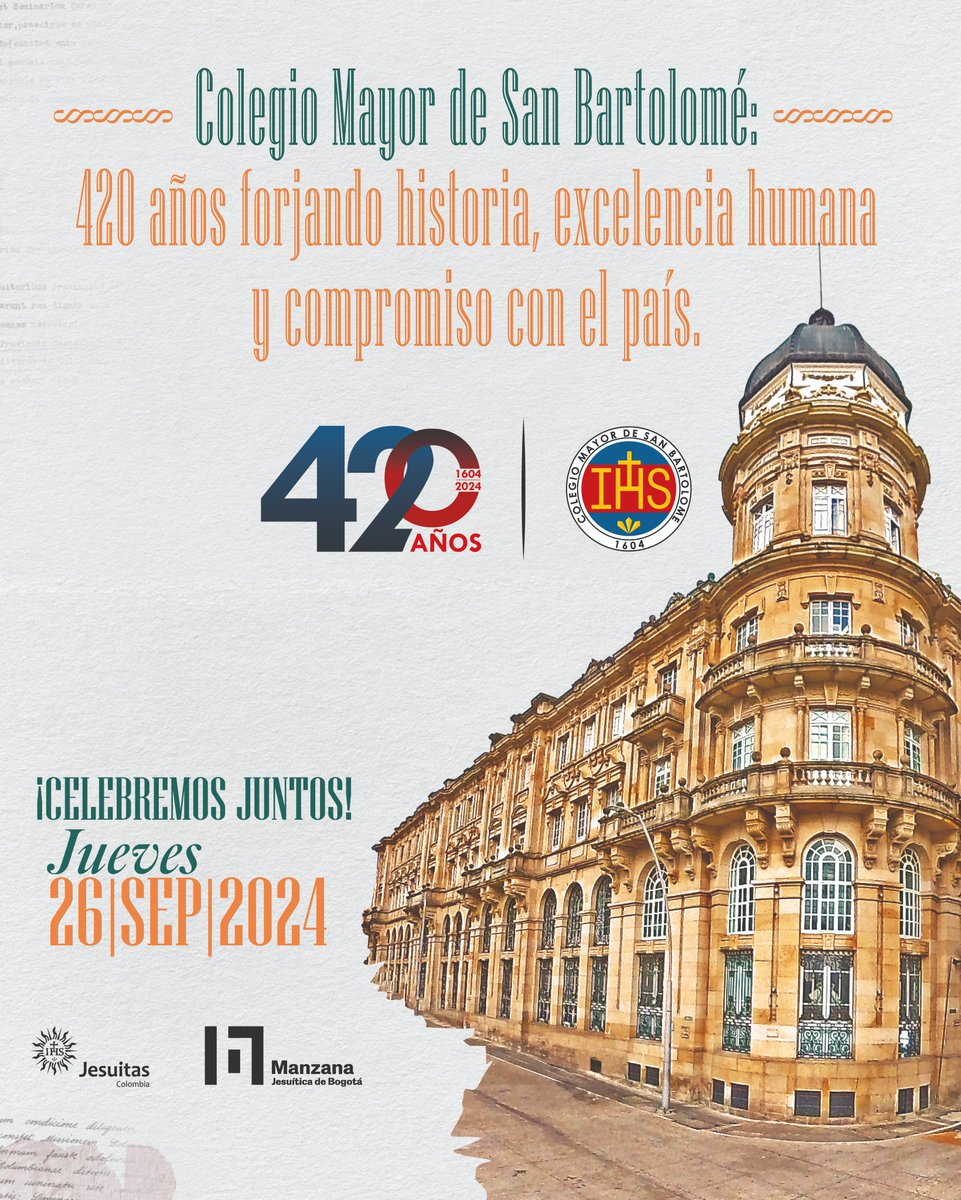 sanbartolomeedu's tweet photo. 🎉Este 26 de septiembre conmemoramos los 420 años de nuestro querido Mayor, con una serie de eventos que nos invitan a recordar nuestras raíces, mantener viva nuestra identidad, agradecer el camino recorrido y soñar juntos con el futuro que nos espera.
¡Los esperamos!
#CMSB https://t.co/wxOGHrU2E8