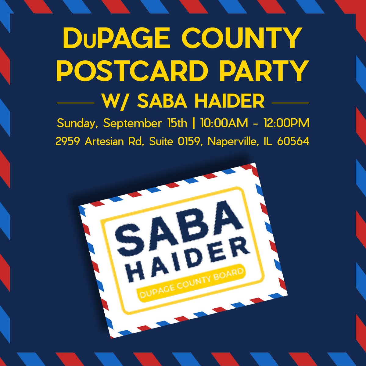 WDDAAPI's tweet image. Inspired by the debate? Excited by the election? Want to DO SOMETHING?? Then join us this Sunday and help District 5 County Board Candidate Saba Haider reach voters with postcards! We'll see you there!
Sign-up here: mobilize.us/willcountydems…
