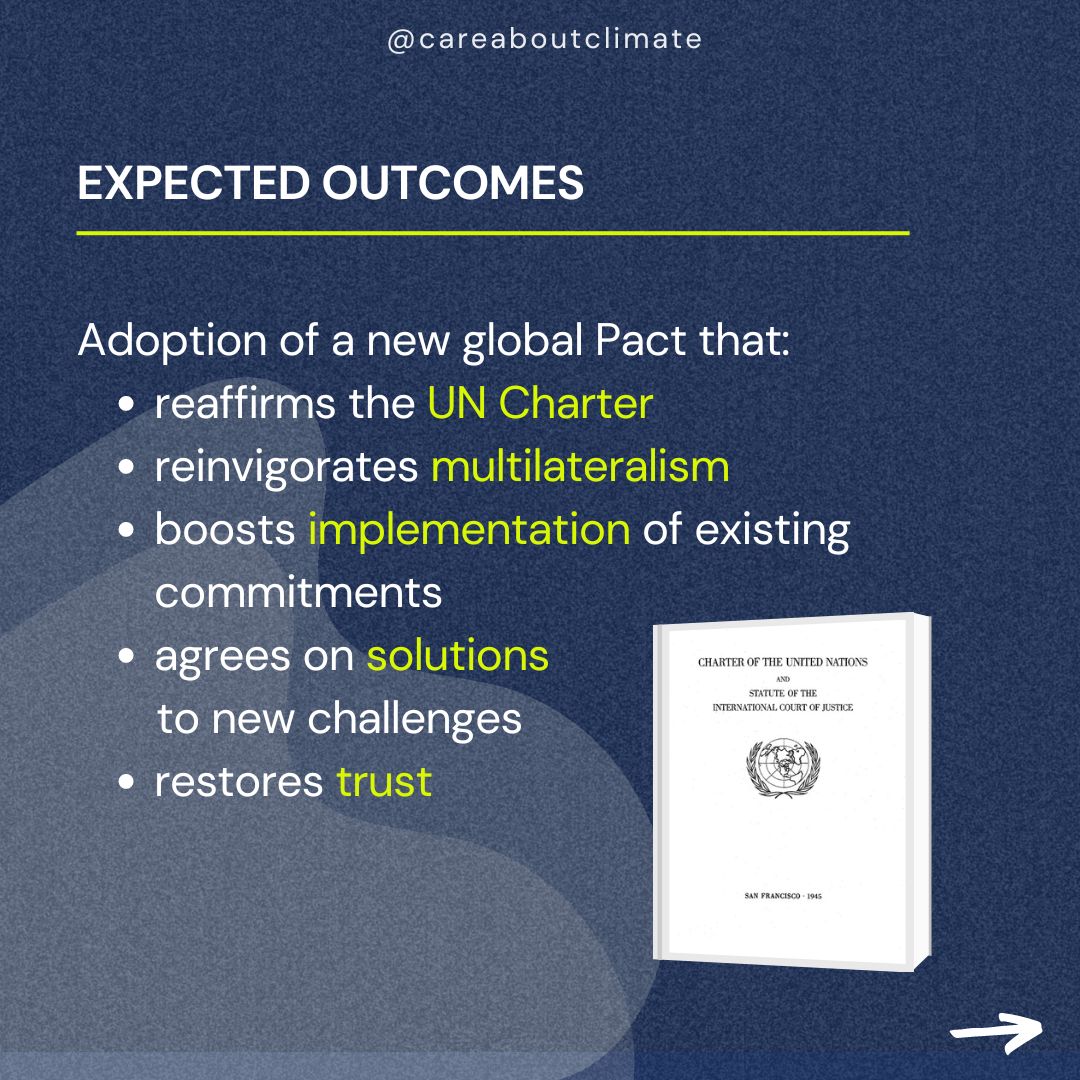 Care About Climate (@careboutclimate) on Twitter photo Summit of the Future | <a href="/UN/">United Nations</a> Headquarters, NYC | September 22-23, 2024
This once-in-a-generation #opportunity offers a crucial moment to shape the future of global #governance. Summit of the Future | <a href="/UN/">United Nations</a> Headquarters, NYC | September 22-23, 2024
This once-in-a-generation #opportunity offers a crucial moment to shape the future of global #governance.