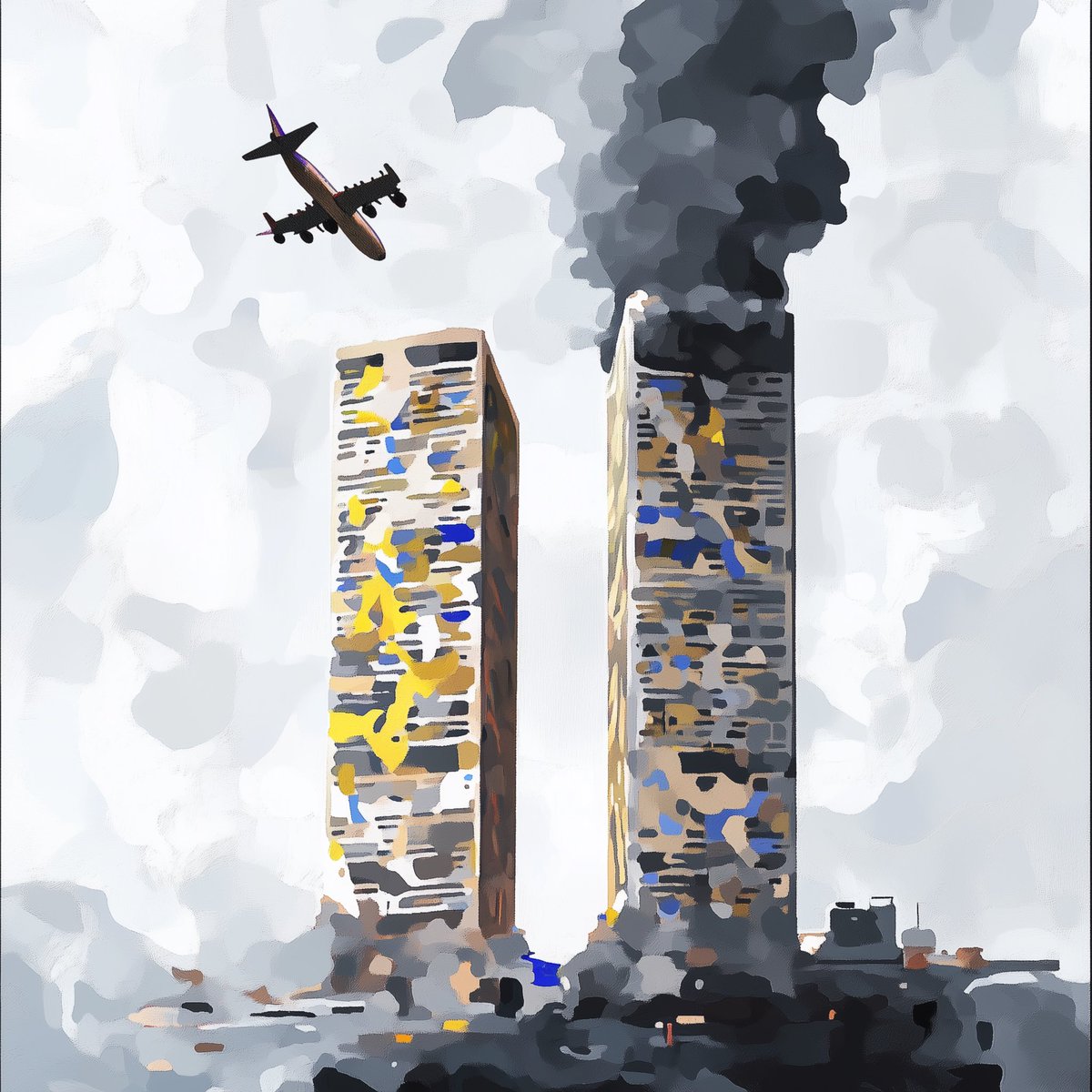FranklinQiArt's tweet photo. Shadows of Memory 🕊️
#911Memorial #NeverForget #TwinTowers #AbstractArt #ModernHistory #CollectiveMemory #ResilienceThroughArt #DigitalArt #VisualReflection #ArtAndHistory #CulturalImpact #EmotionalArt #AbstractRealism #ContemporaryArt #TributeThroughArt #ShadowsOfMemory https://t.co/udrCbW3jZm